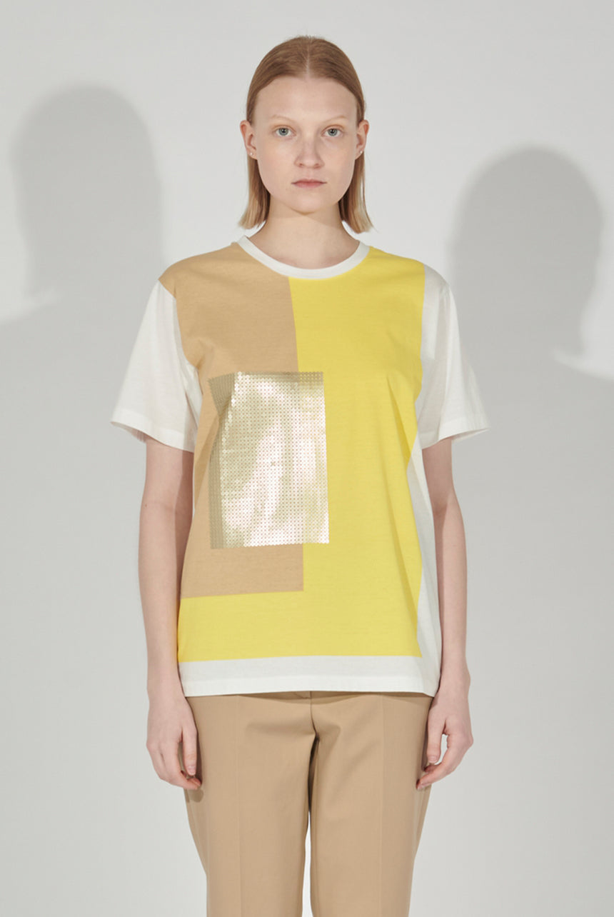 【SALE】Layer Print Tee / Rd Nk Tee